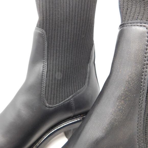 Steve Madden Women's Boots Kiley Bootie Black Platform Leather Lug Soles 10.5 - Picture 7 of 12